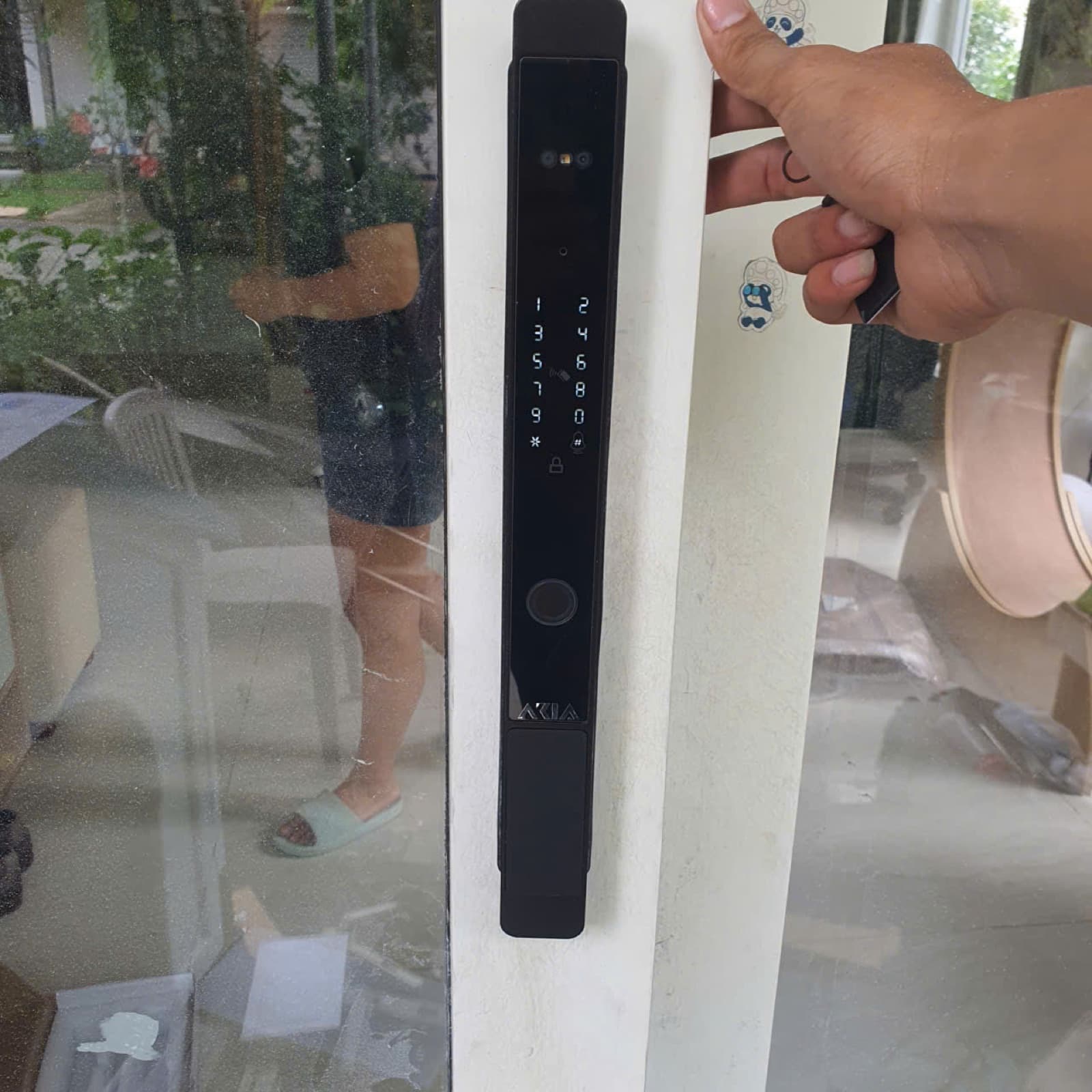 Khoá điện tử lắp cửa gỗ — công trình thực tế doorlock.vn (03/06/2026)