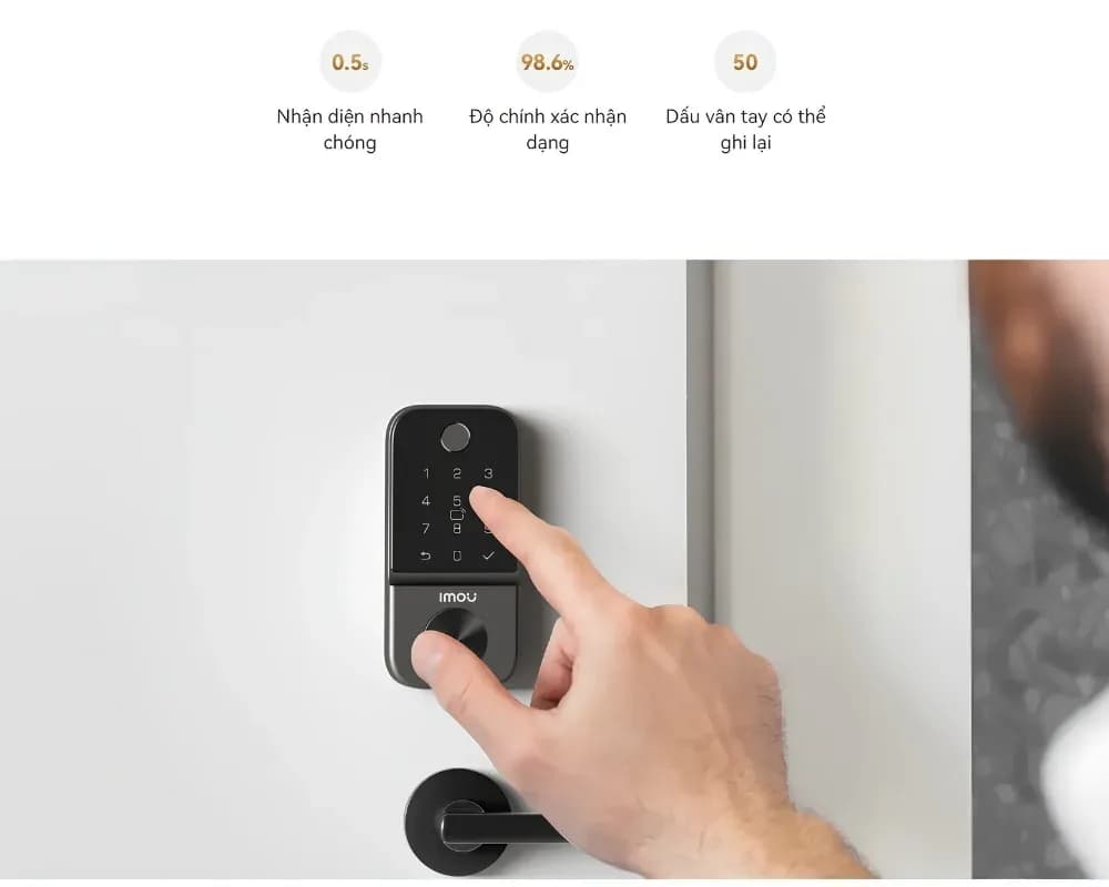 Imou Cubo 1 nhận diện vân tay 0.5s, 50 vân tay