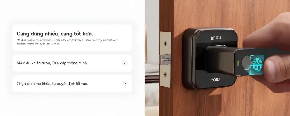 Khóa vân tay Imou Cubo 2 - sản phẩm hỗ trợ trả góp