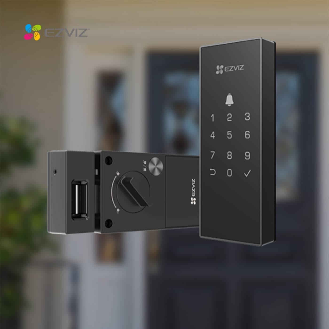Khóa mã số Ezviz DL03 lắp nổi trên cửa