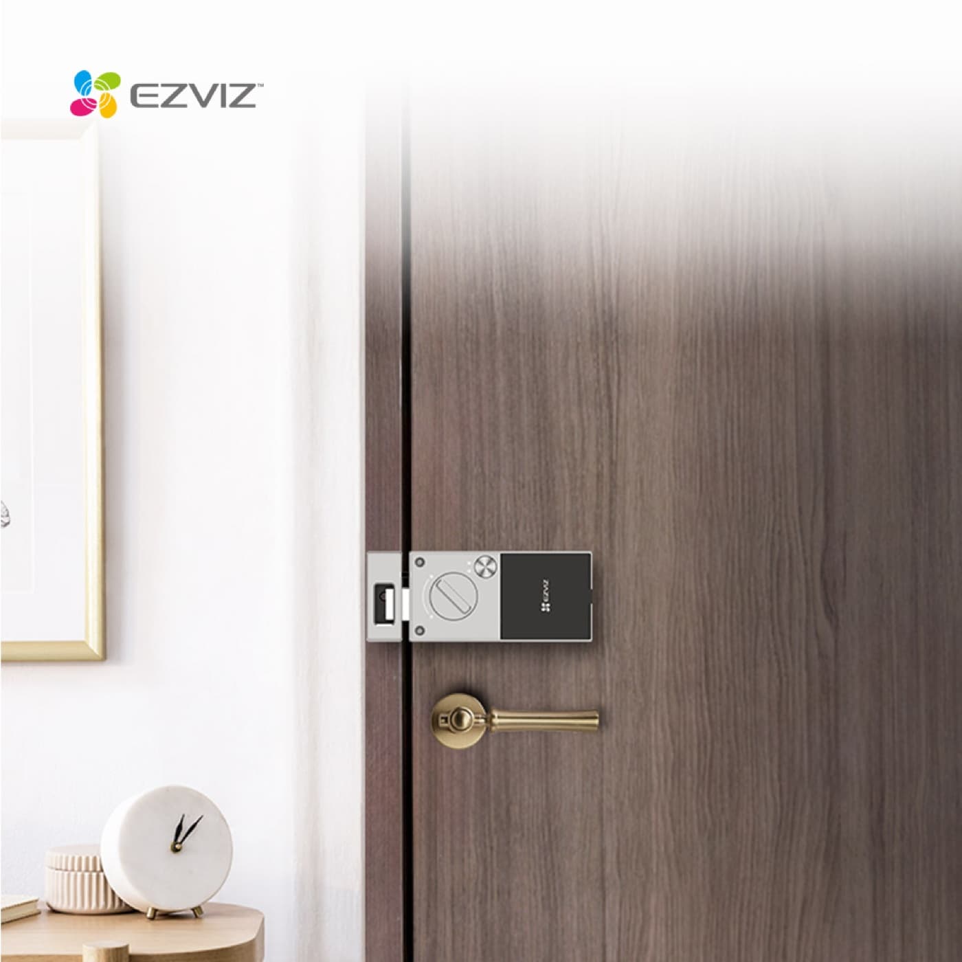 Khóa vân tay Ezviz DL03 Pro lắp nổi trên cửa gỗ