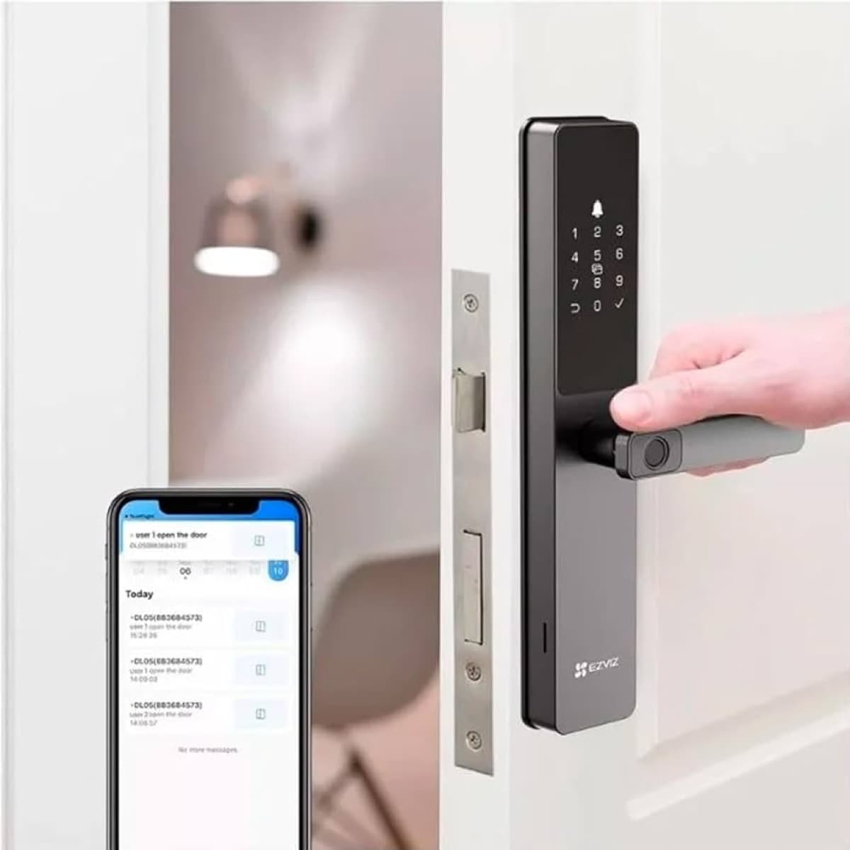 Mở khóa Ezviz DL05 bằng vân tay và xem nhật ký ra vào trên app EZVIZ