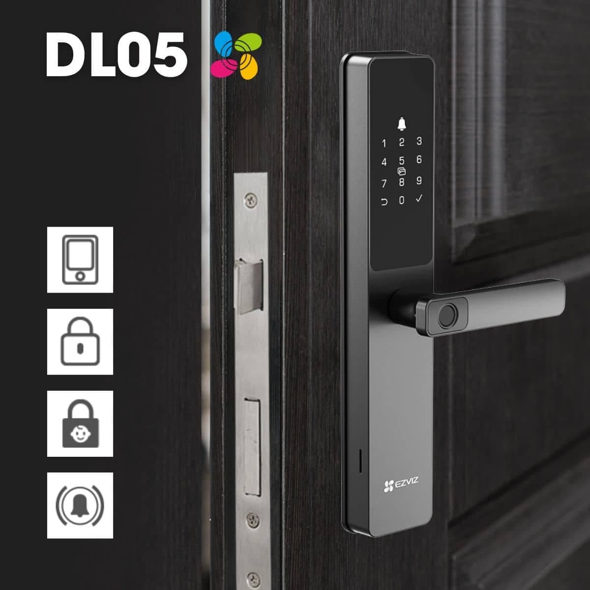 Tính năng khóa Ezviz DL05: app, khóa trẻ em, chống phá, chuông cửa