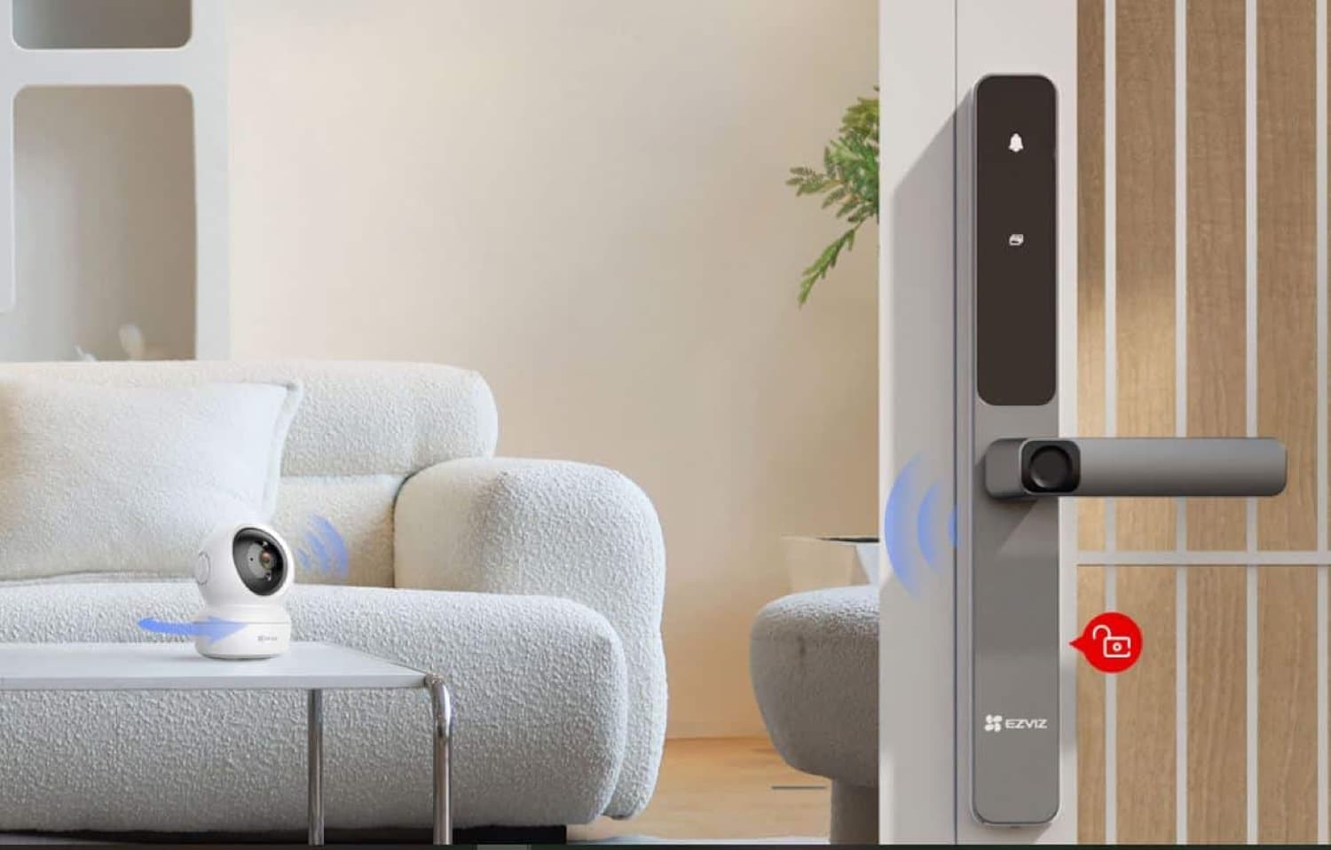 Khóa Ezviz DL06 Pro tích hợp app EZVIZ và camera EZVIZ, mở khóa từ xa