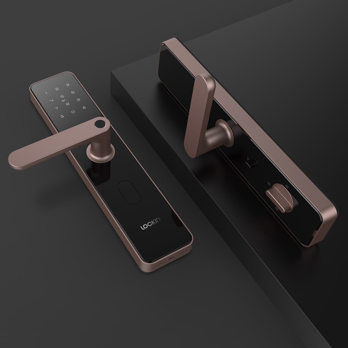 Khóa vân tay Lockin X1 phiên bản màu đồng