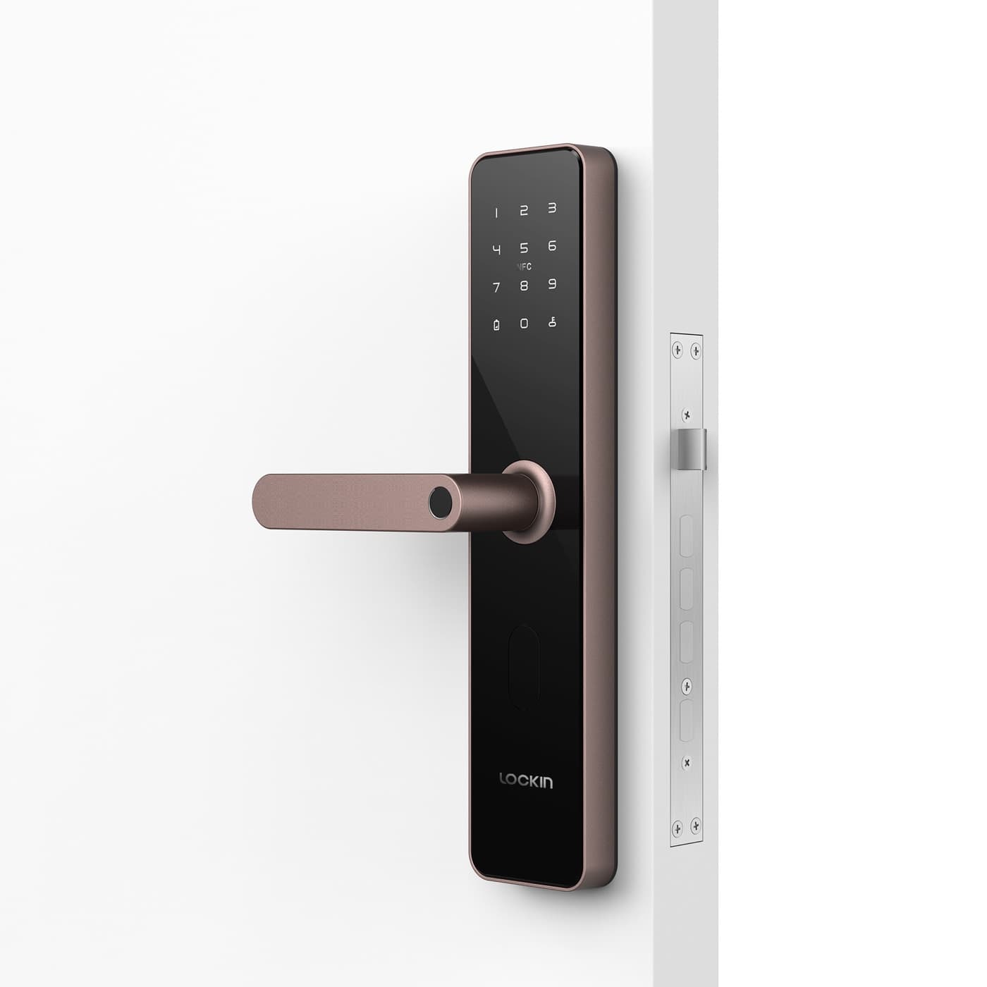 Khóa vân tay Lockin X1 lắp trên cửa, thân khóa mortise