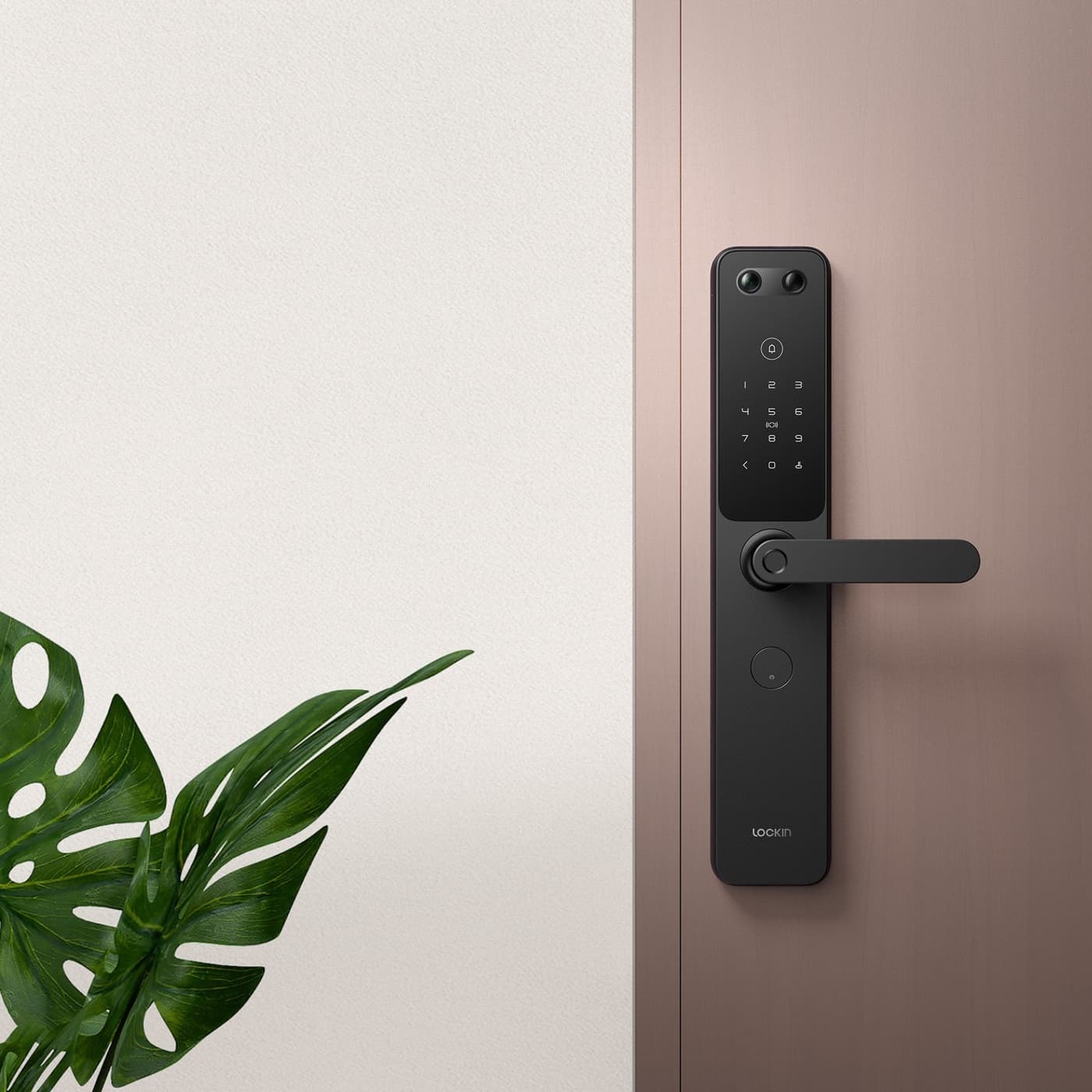 Khóa vân tay Lockin X9 Pro lắp trên cửa, bàn phím cảm ứng và tay gạt