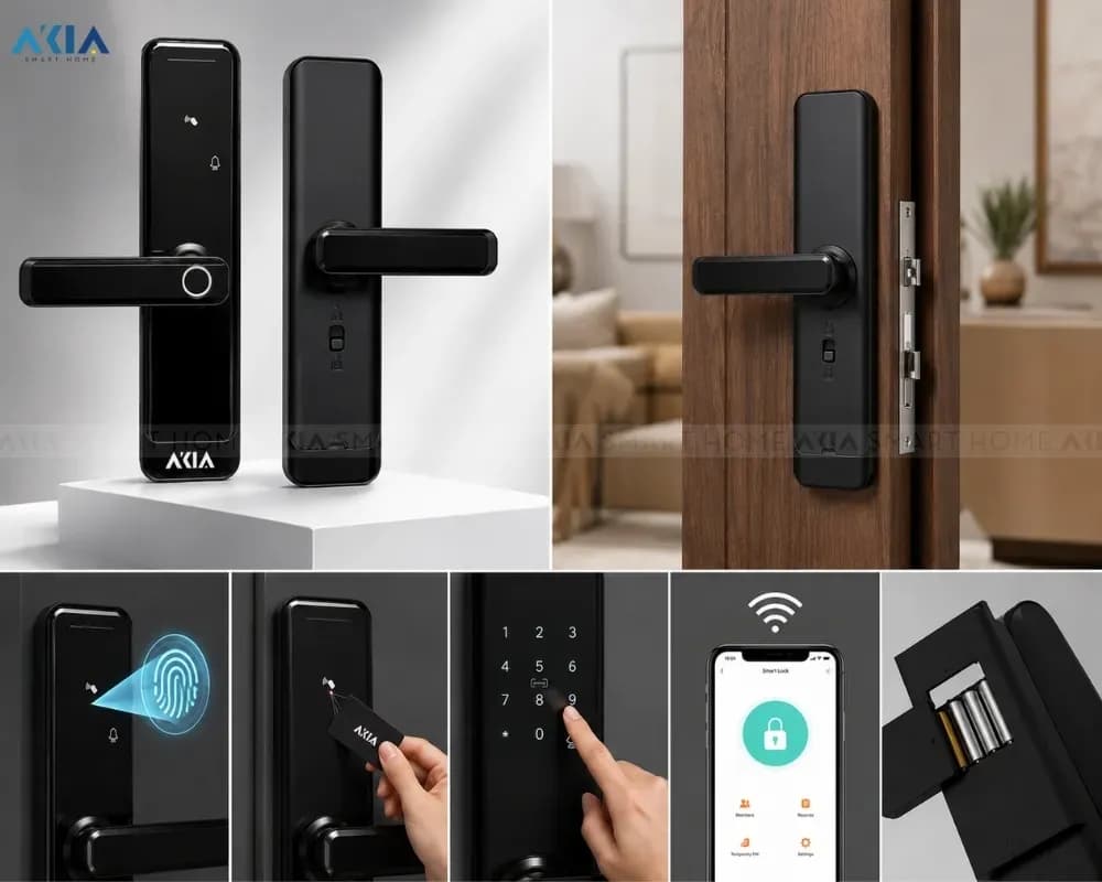 Khóa vân tay AKIA AZT-27 cửa gỗ - ảnh 10