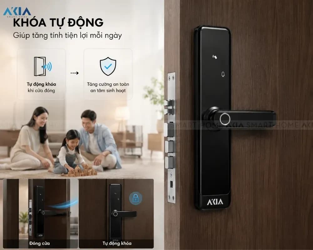 Khóa vân tay AKIA AZT-27 cửa gỗ - ảnh 13
