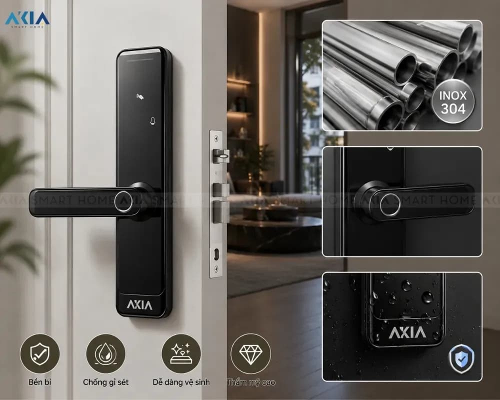 Khóa vân tay AKIA AZT-27 cửa gỗ - ảnh 14